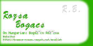 rozsa bogacs business card